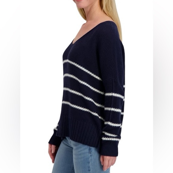 Lucky Brand Striped Textured Sweater - Picture 2 of 6